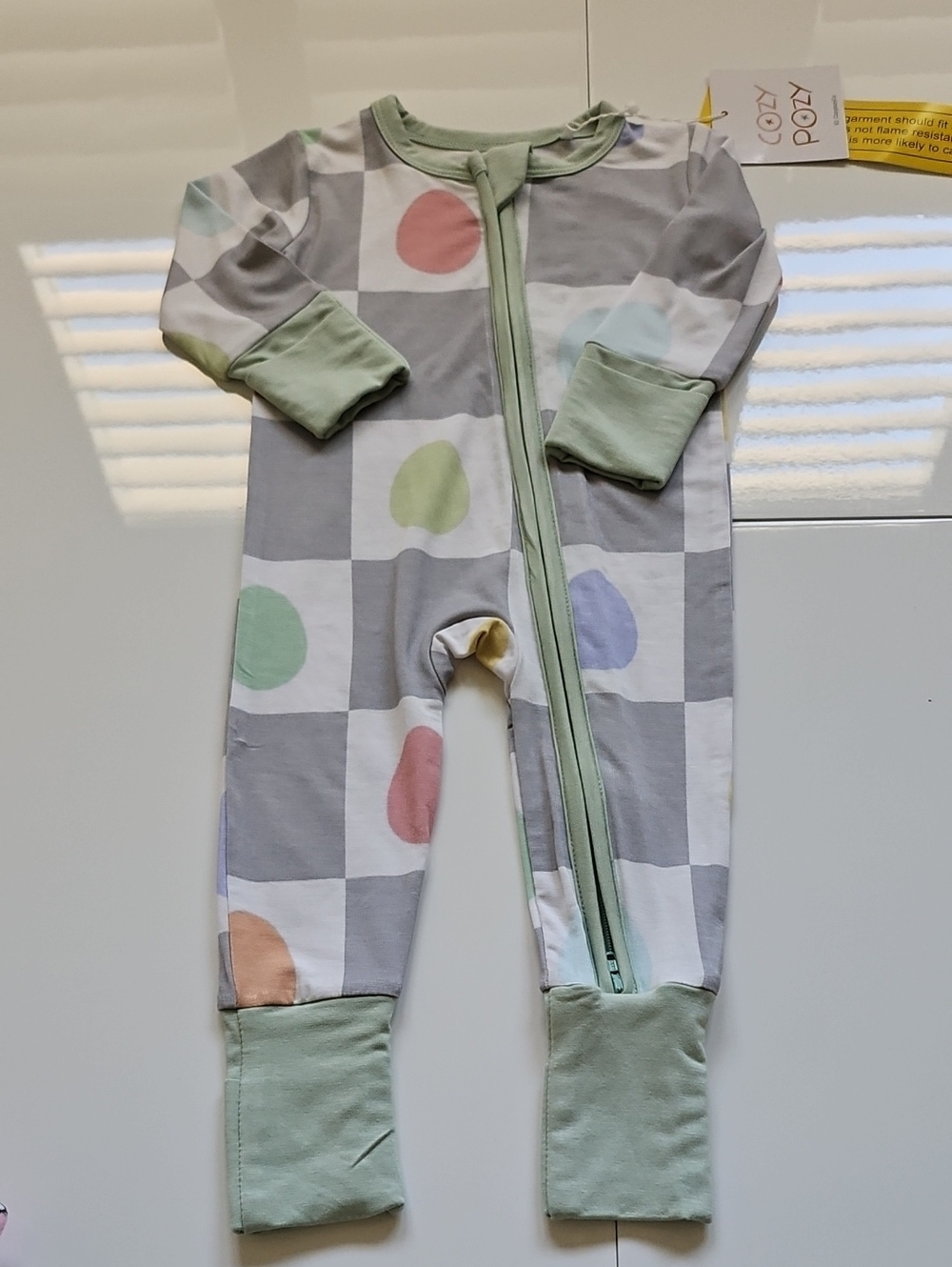 Cozy Pozy Bamboo Easter Egg Print Sleeper 0-3m Nwt